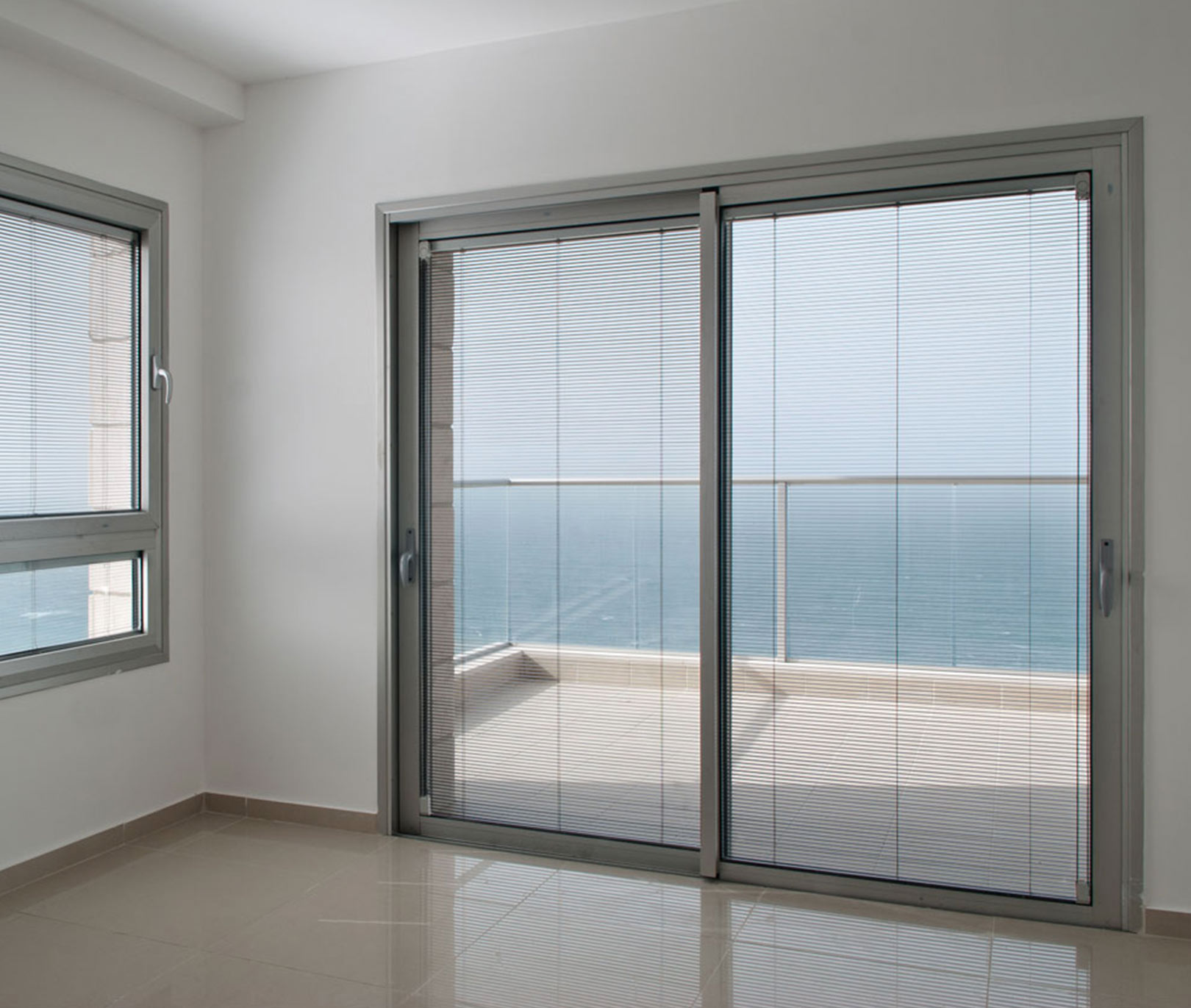 Integral Blinds Design Bifolds Aluminium Patio Door With Integral Blinds