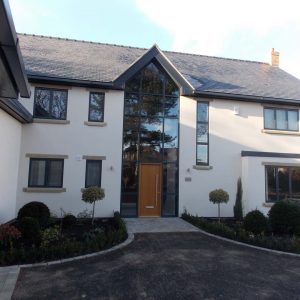 Black aluminium casement window installation in Yorkshire