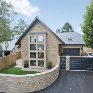 Black aluminium windows installation in Leeds