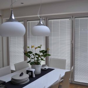 Aluminium doors with integral blinds