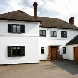 Black aluminium casement window installation in Yorkshire