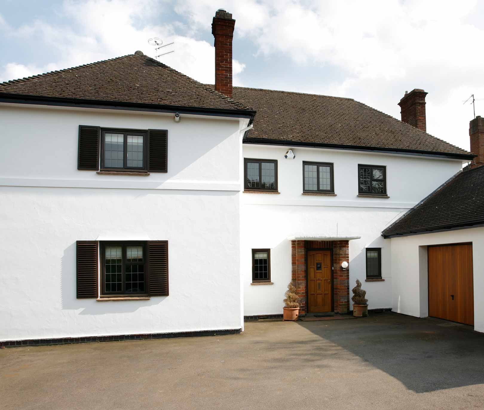 Black aluminium casement window installation in Yorkshire